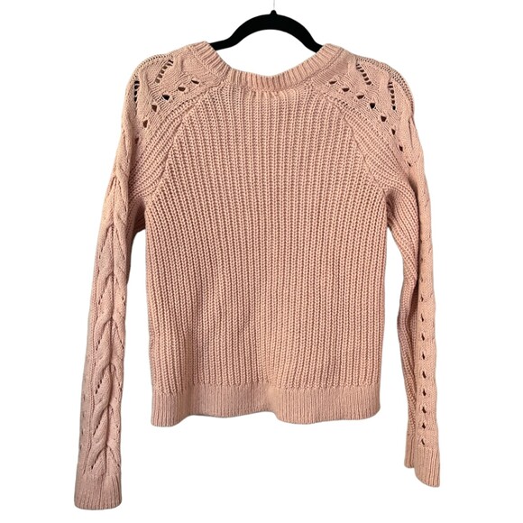 Lucky Brand Blush Pink Chunky Cable Knit Sweater 7W50969 Women's Size Medium - Picture 7 of 7